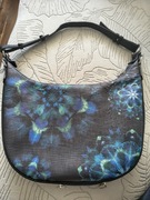 Desigual damska torba torebka na ramię kwiaty czarna niebieska 