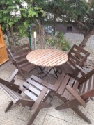 Zestaw mebli ogrodowych z drewna