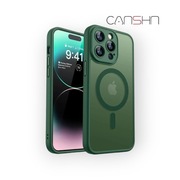 Etui iPhone 14 Pro Max, CANSHN, wojskowe, MagSafe, matowe, ochrona 360° VIP