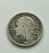 2 zł złote Głowa Kobiety 1933 r.- SREBRO - Bardzo ładne