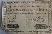 5 Liwrów Francja 01.11.1791r.