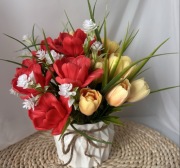 bukiet kwiatów mydlanych. flower box