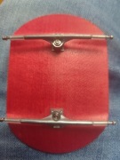 Fingerboard deck old Wood x Caramel 70 mm + caramel trucks 69mm nowy