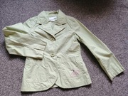 Bawełniana marynarka żakiet zielony H&M 116