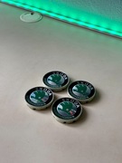 Dekielki / Emblematy do felg Skoda zielone oryginalne 4sztuki