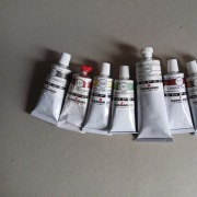 Farby tempery firmy Karmański -Kraków  kpl 7 szt