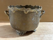 Stara mosiężna doniczka 