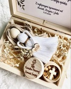 Pudełko drewniane pamiątka Aniołek 1