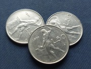 Moneta Włochy 50 lirów 1977