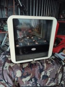 Ozdobny kominek elektryczny, EWT Optiflame CUB20, animacja ognia