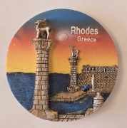 Magnes na lodówkę ceramiczny Greece Grecja Rhodes Rodos Kolos Rodyjski(42) 