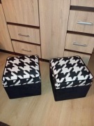 pufa prl pepitka  hoker stylowe podnozki