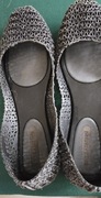 Melissa Campana Papel VII AD Grey Glitter Baleriny Damskie Szare Brokat 39