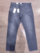 Spodnie jeansy MUSTANG Denver Straight dżinsy grafitowe męskie nowe 35/34