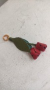 Breloczek Skórzany Tulipany | Zawieszka do Kluczy Torebki | Handmade 