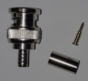 Złącze BNC 50 Ohm, wtyk(męskie), zaciskane na kabel