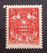 5c. Herb Monako. Czysty. 1937 r