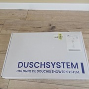 Zestaw prysznicowy Auralum czarny mat deszczownica kolumna