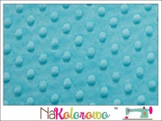 Tkanina polar materiał minky kropki niebieski # F 3469