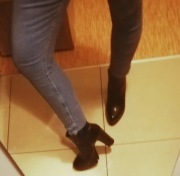 Eleganckie botki / buty na obcasie / imitacja skóry / wygodne ! HIT !