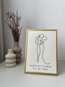 PREZENT ŚLUBNY PAMIĄTKA OBRAZEK Z DRUTU RĘKODZIEŁO