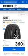 2x Jak Nowe letnie 8mm Fulda EcoControl HP 2 205/55 R16 91 V 