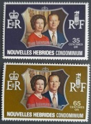 NOWE HEBRYDY** - Mi 353-354 - Elżbieta II i Filip