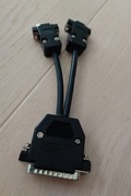 Kabel przewód szeregowy RS-232 typu "Y" DB-25 2x DB-9