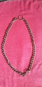Łańcuch metalowy srebrny ozdobny 87 cm.