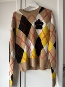 Sweter Marc Jacobs S wełna merino argyle logo premium