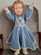 Kolekcjonerska lalka Kaliszanka PRL – sygnowana, 58 cm, lata 50/60