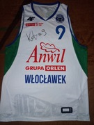 ANWIL WŁOCŁAWEK Kamil Łączyński #9 koszulka 4F XXL autograf