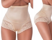 Piękne majtki modelujące z koronkowym wykończeniem XL/XXL, beżowe
