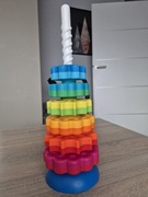 Zakręcona Wieża Spin Again Fat Brain Toy Piramida z kręcącymi się krążkami