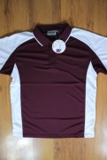 Polo Boronia r. M męskie bordowe kr rękaw sportowe nowe z metką 