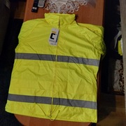 Bluza robocza, przeciwdeszczowa żółta z pasami odblaskowymi 