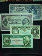 Węgry zestaw banknotów