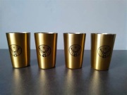 Kieliszek kieliszki Jagermeister Limitowany Metalowy złoty 2 szt + GRATISy