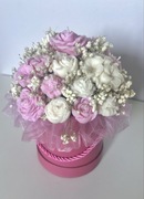 Flower box, candle box, XL- serce, SoyaLove prezent