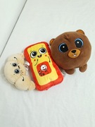 3 pluszowe maskotki biedronka bóbr rogalik apka