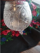 wazon kryształowy kula prl vintage retro 