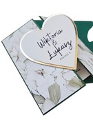 Kartka ślubna ślub wesele koperta gratis róż różowa kwiaty