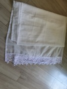 Gotowa firana na taśmie z woalu z gipiura żabki tunel 350x240 cm