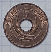 #1156 Brytyjskia Afryka Wschodnia 5 centów 1964 stan!