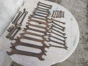 Stare klucze płaskie 35szt plus 4 inne