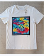 T-shirt biały '82'  bawełna NEXT  r.164 NOWY!