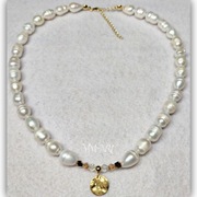 Perłowy naszyjnik naszyjnik z perełami naszyjnik z pereł MM-ART 