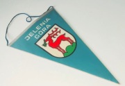 Proporczyk Jelenia Góra herb Polska flaga Orzeł bez Korony