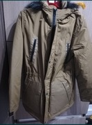 Nowa kurtka Asos męska camel płaszcz zimowy kaptur