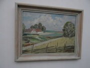 Obraz, olej z 1946 roku, pejzaż